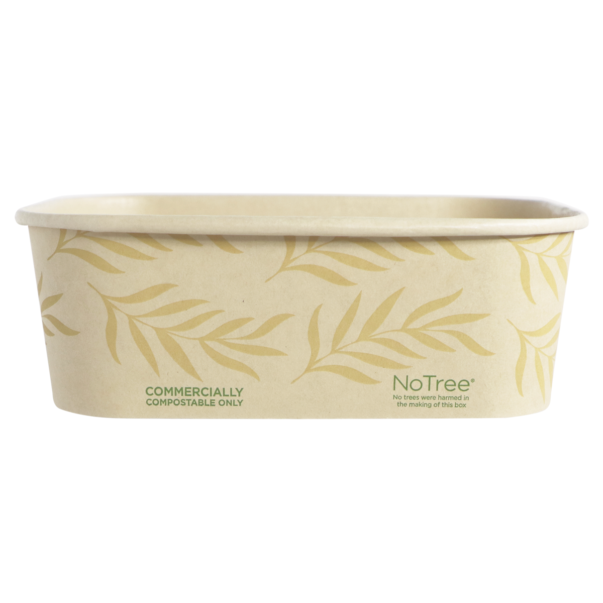 World Centric 6.8x4.7x2.3” (24 oz) NoTree Rectangular Container | 270-Series | 300/cs