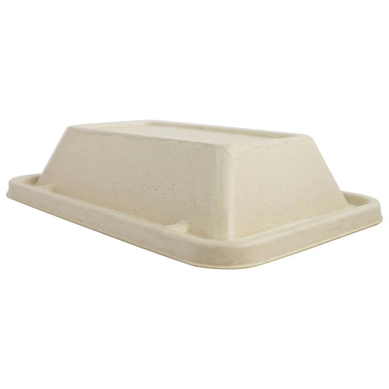 World Centric 396-Series Lid - Fiber - 9x6 Linear Takeout Container | 300/cs