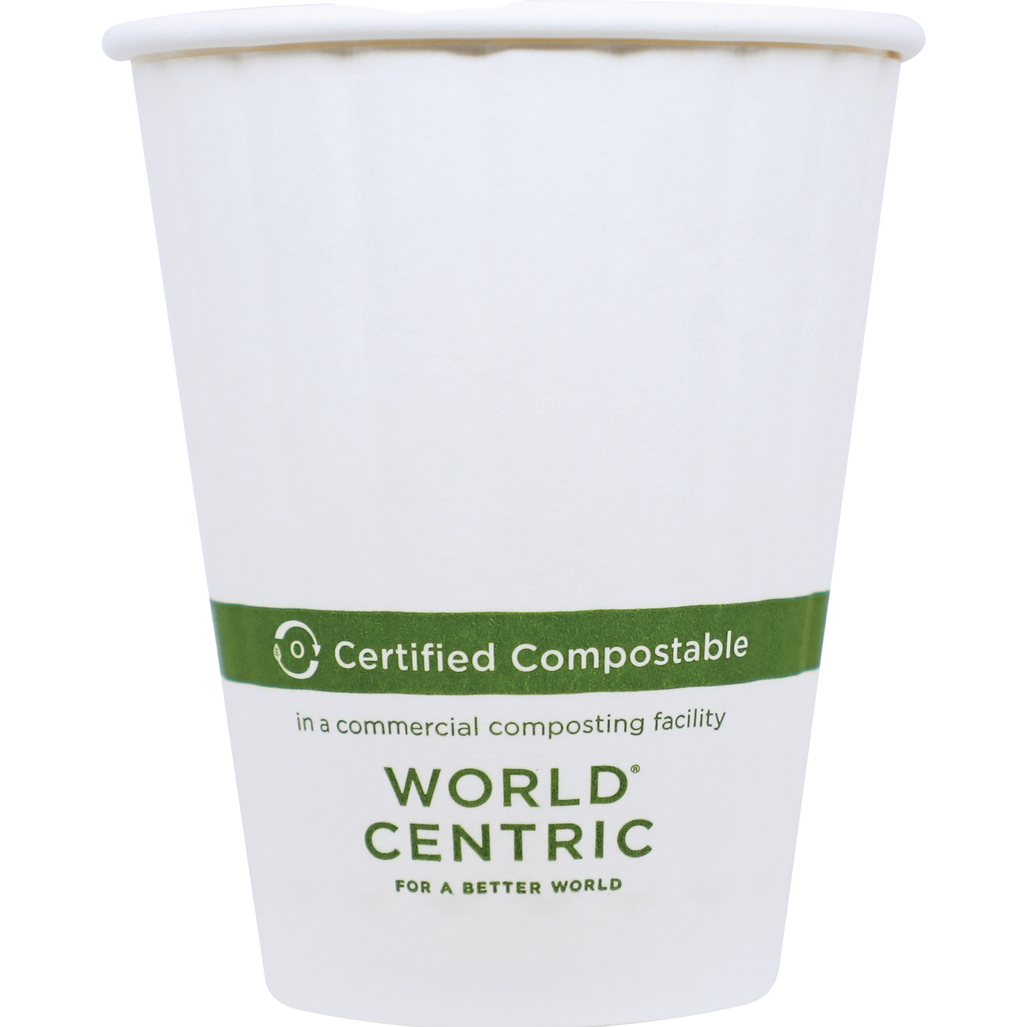 World Centric 8 oz Paper Hot Cup, Double Wall, White | 79-Series | 1000/cs