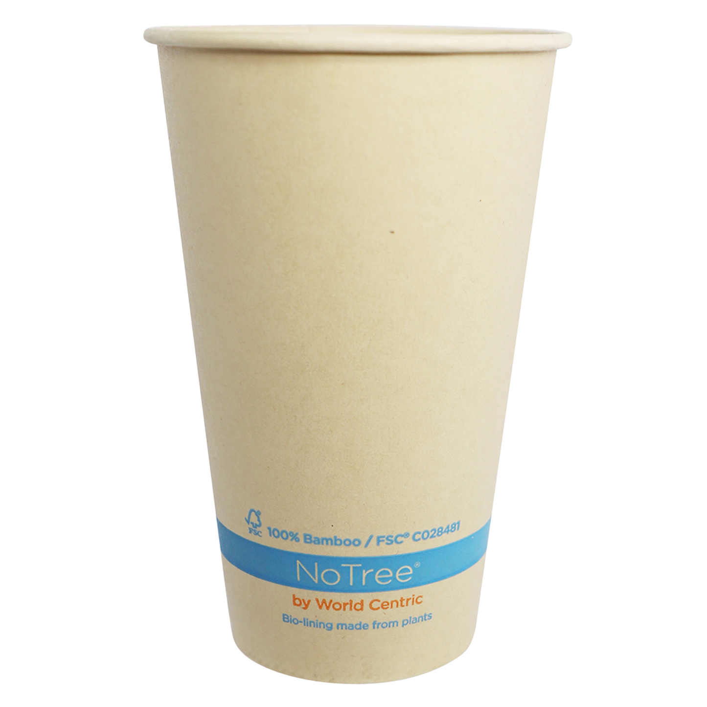 World Centric 16 oz NoTree Paper Cold Cup, Kraft | 97-Series | 1000/cs