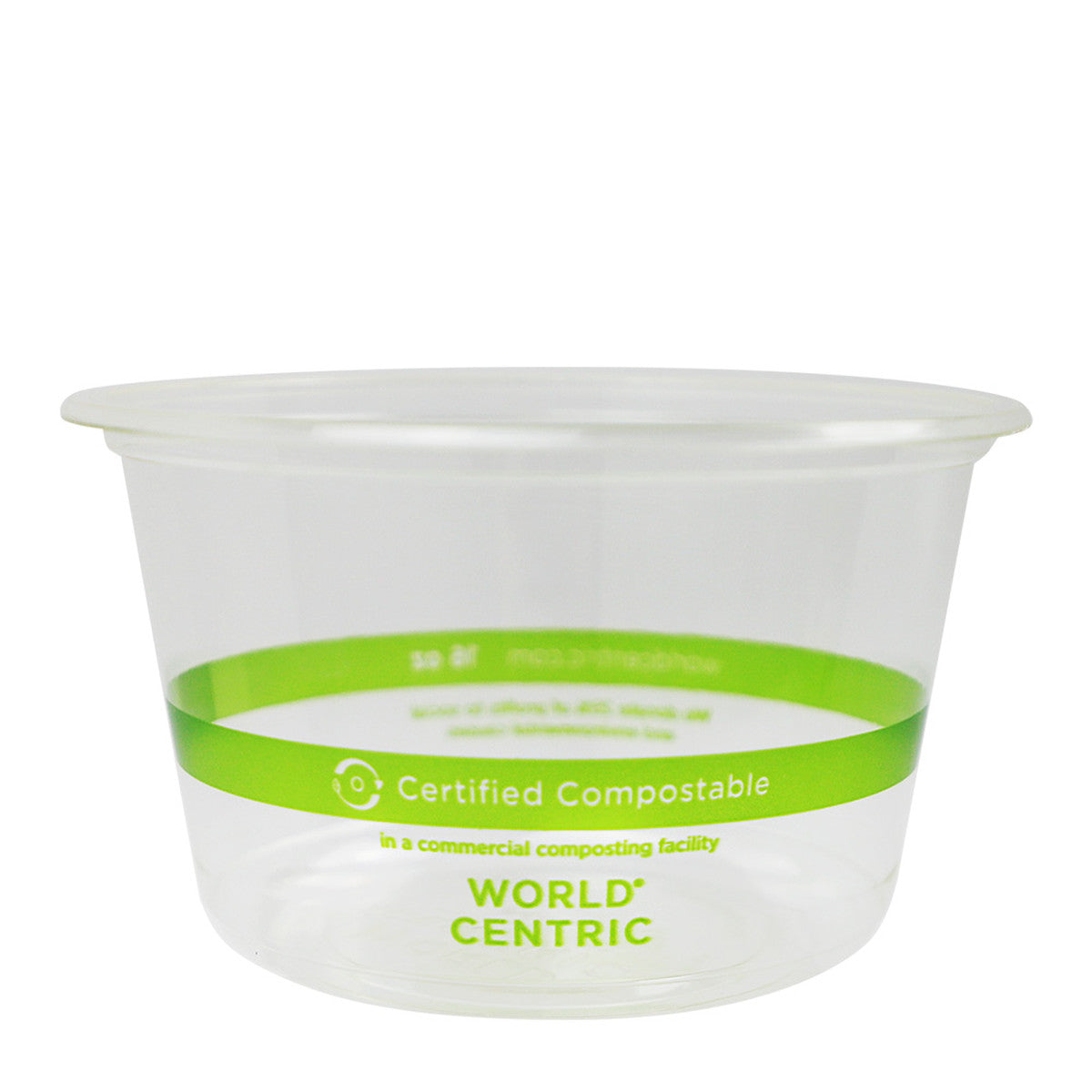 World Centric 16 oz Round Deli Container, Clear | 610-Series | 1000/cs