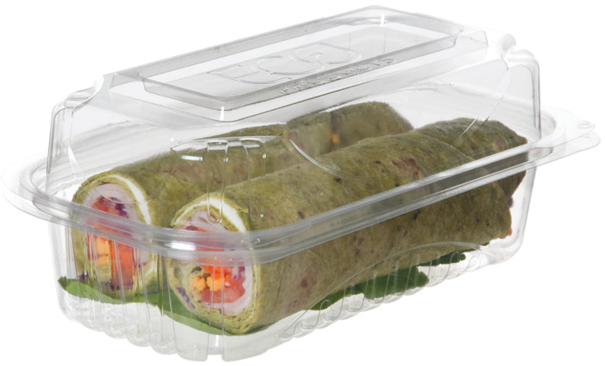 EcoProducts Compostable Clear Clamshells (9in x 6in x 3in) | 240/cs