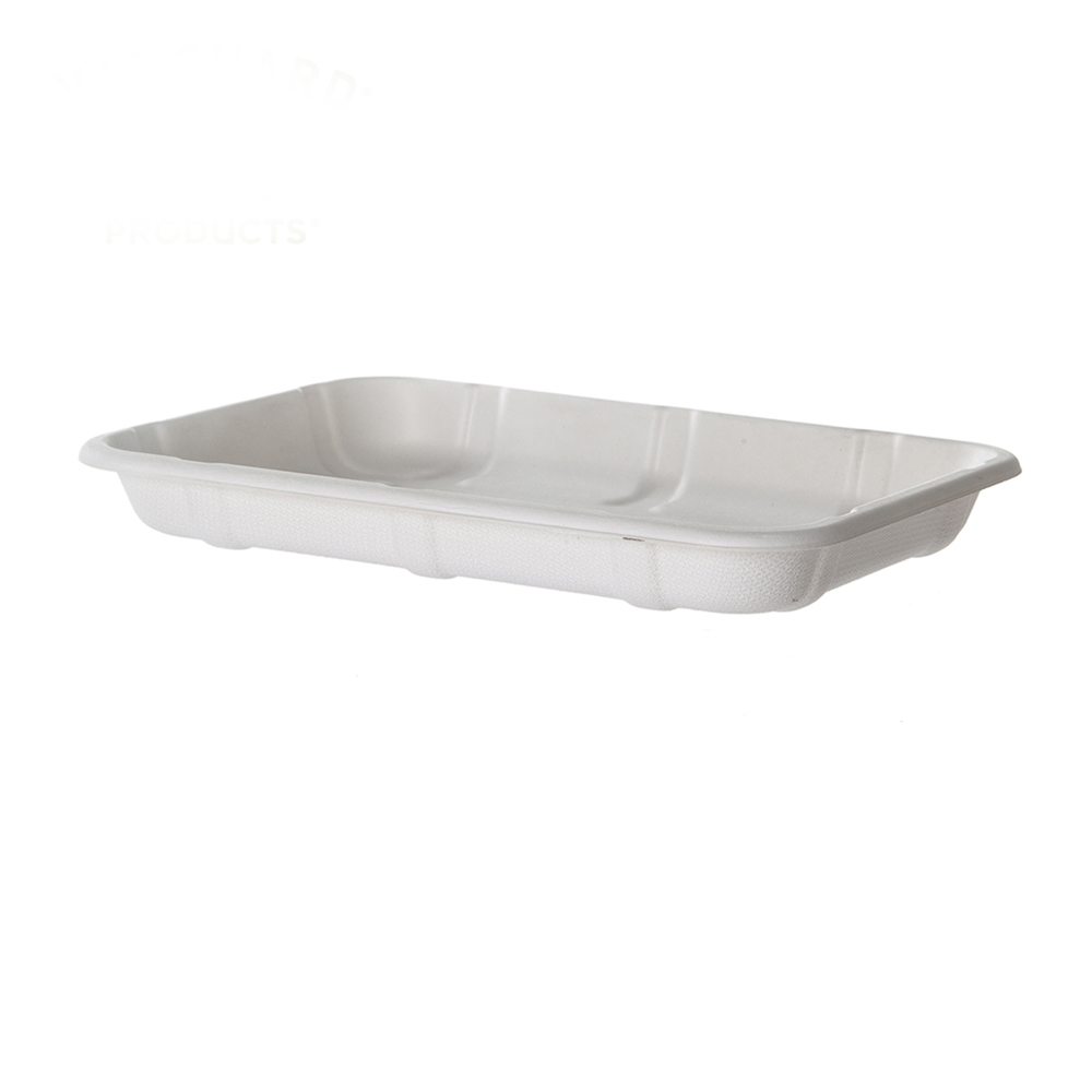 EcoProducts Vanguard™ Compostable Molded Fiber Meat & Produce Trays (2D | 8.5 x 6 x 1.0in) | 400/cs