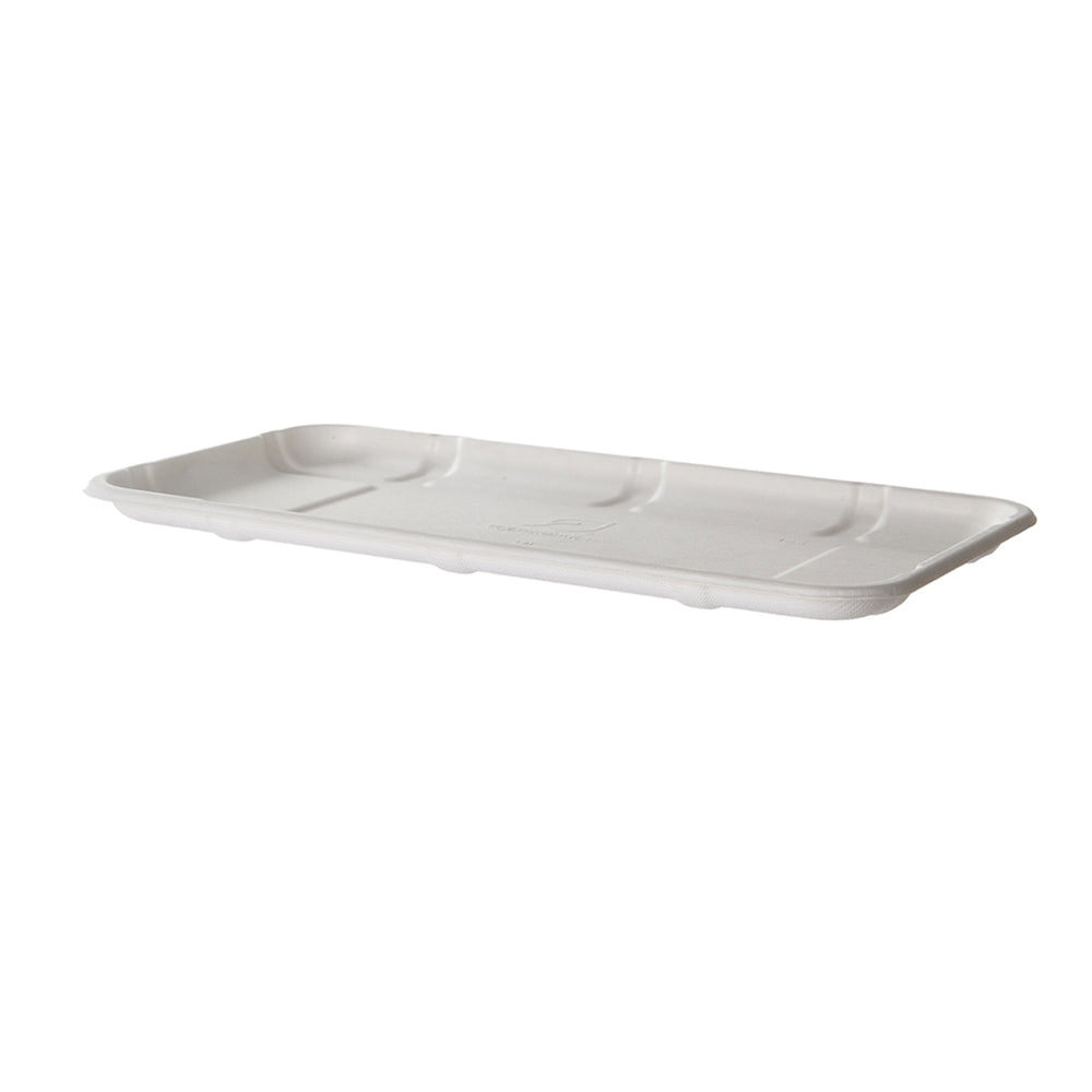 EcoProducts Vanguard™ Compostable Lined Molded Fiber Meat & Produce Trays (10S | 11.02 x 6.02 x 0.56in) | 300/cs