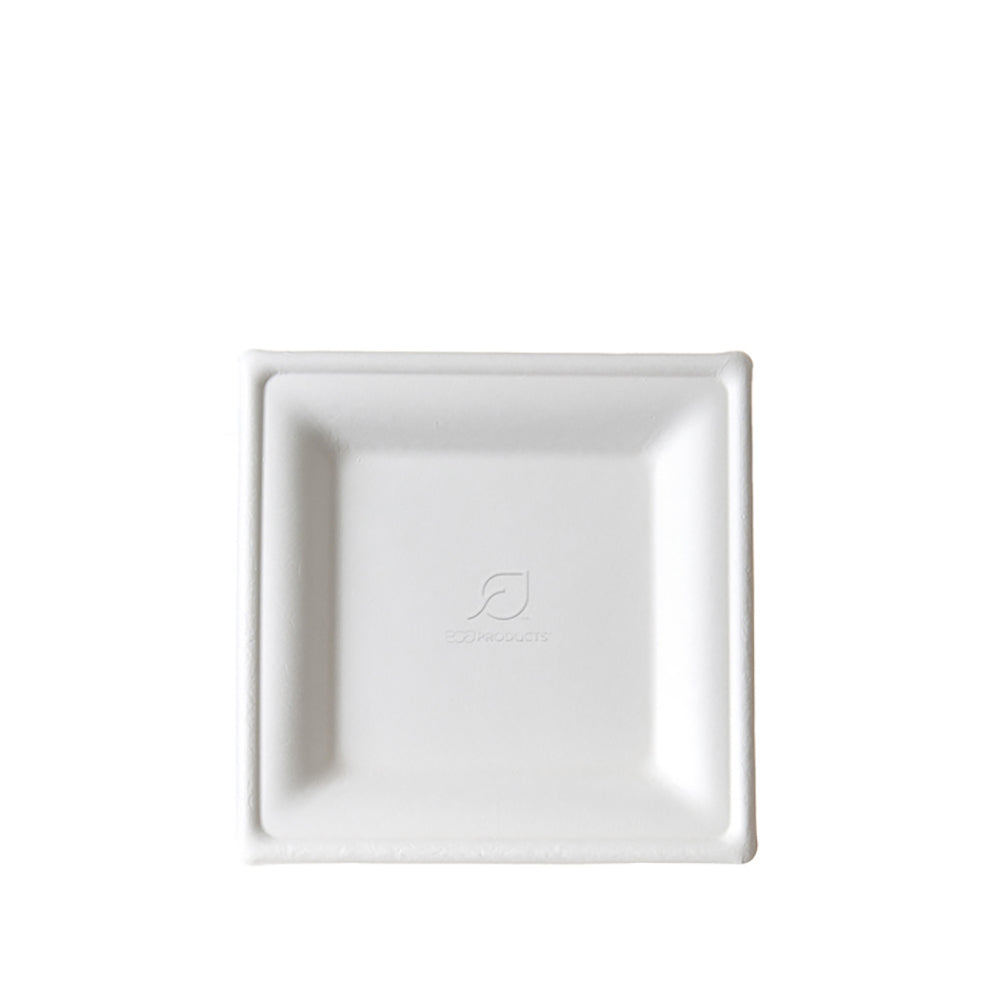 EcoProducts Vanguard™ Compostable Molded Fiber Plates (Square | Small) | 500/cs