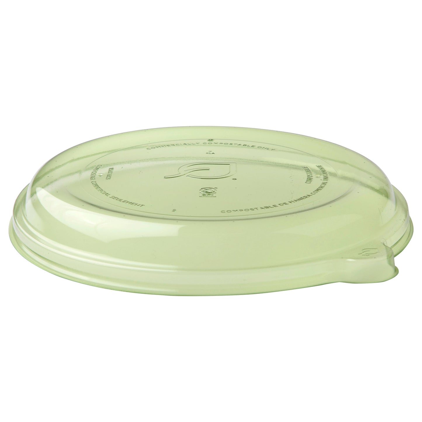 EcoProducts Veridian™ WorldView™ Compostable Lid (Fits 9in Round Molded Fiber Take-Out Containers | Green) | 419-Series | 300/cs