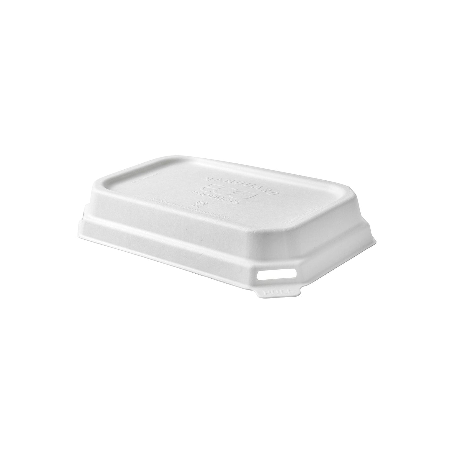 EcoProducts Vanguard™ WorldView™ Compostable Domed Rectangle Molded Fiber Lid (Fits SCRC16 Molded Fiber Container) | 219-Series | 400/cs