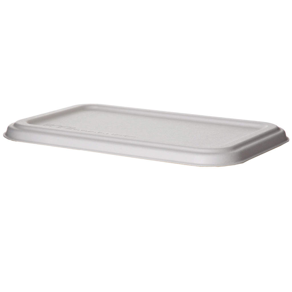 EcoProducts WorldView™ Compostable FLAT Molded Fiber Lid (Fits 24 and 32oz. Rectangle Molded Fiber Take-Out Containers) | 229-Series | 400/cs