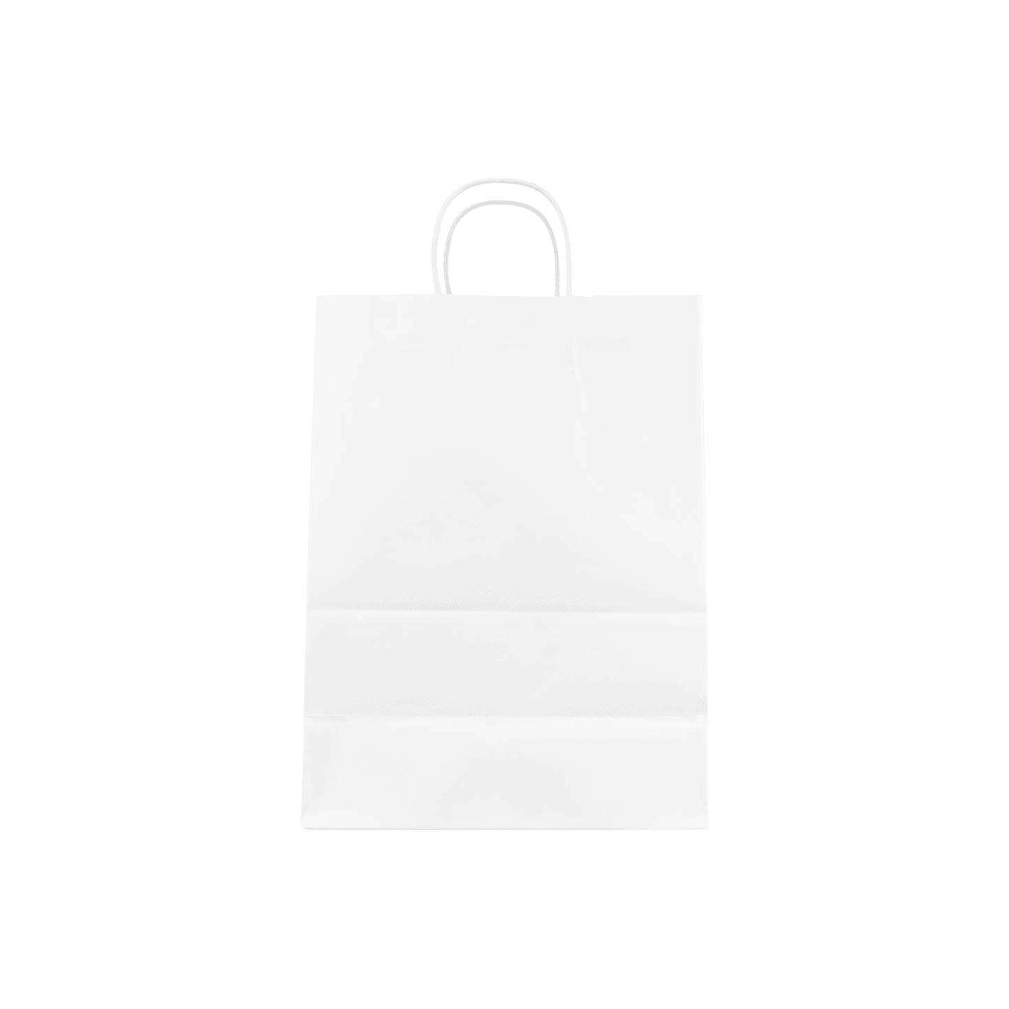Karat Earth Paper Shopping Bag w/ Handles - Medium | 9.6W x 13.4H x 5.3G | White