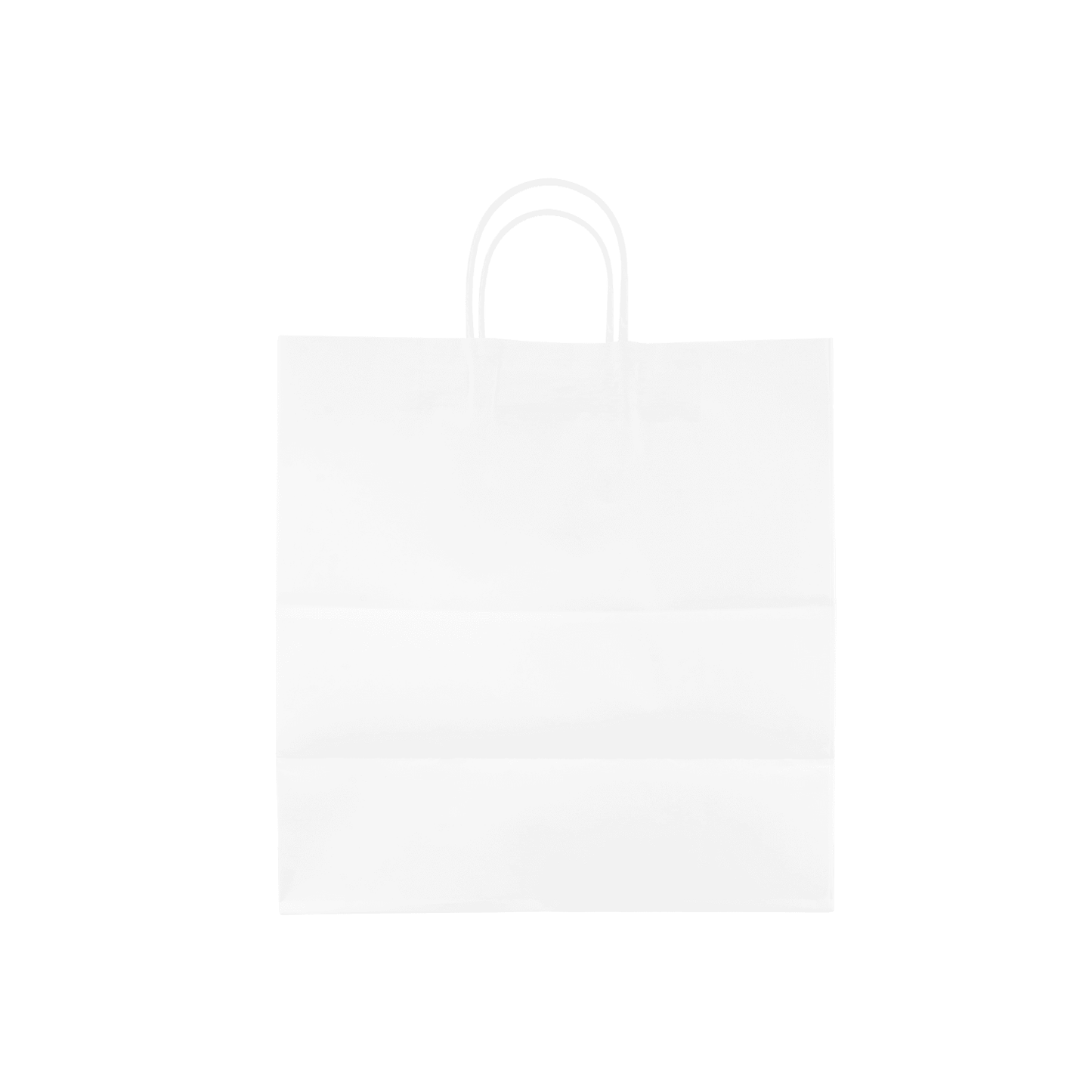Karat Earth Paper Shopping Bag w/ Handles - Large | 12.2W x 14H x 7.5G | White