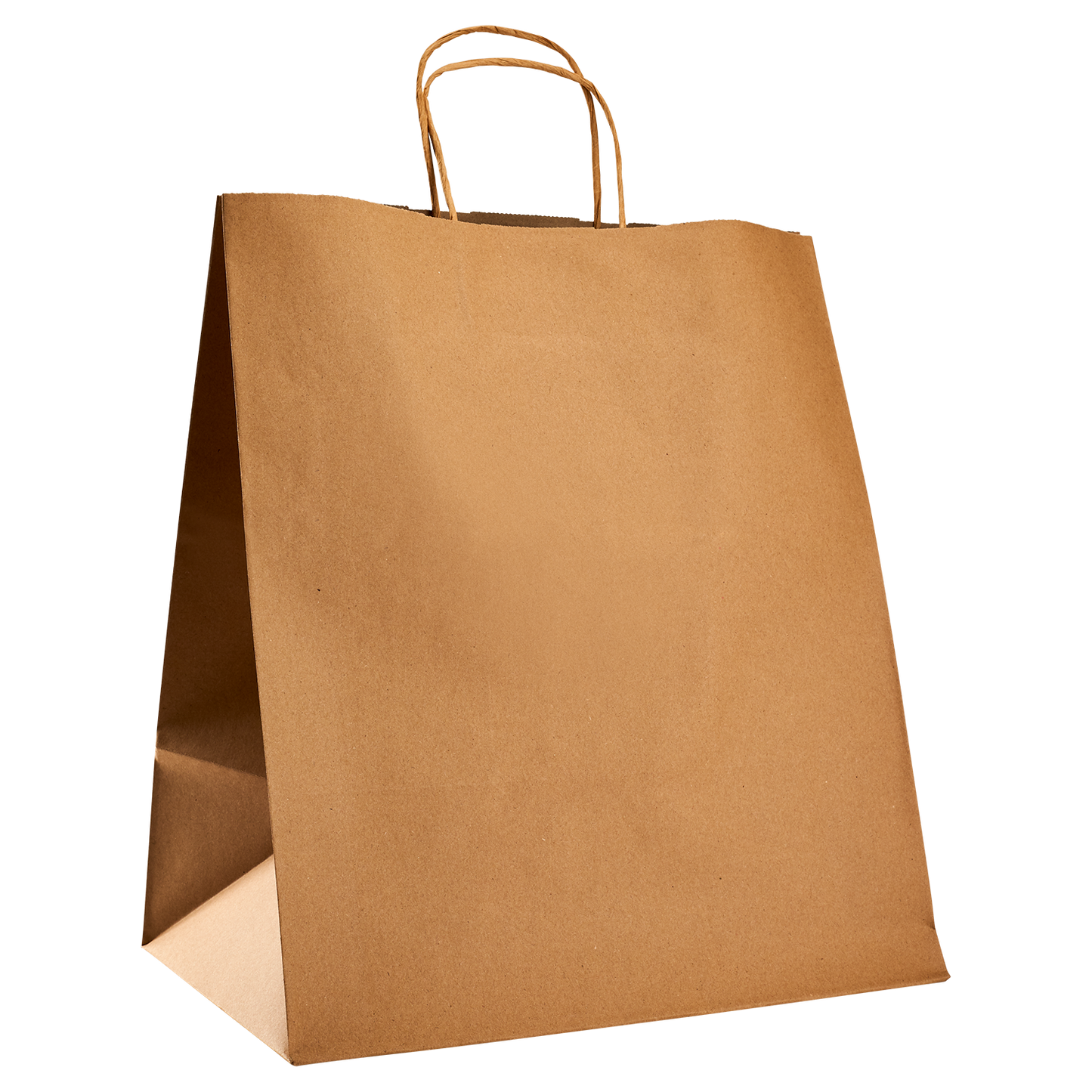 Karat Earth Paper Shopping Bag w/ Handles - XL | 13.9”W x 15.9”H x 9.3G | Kraft