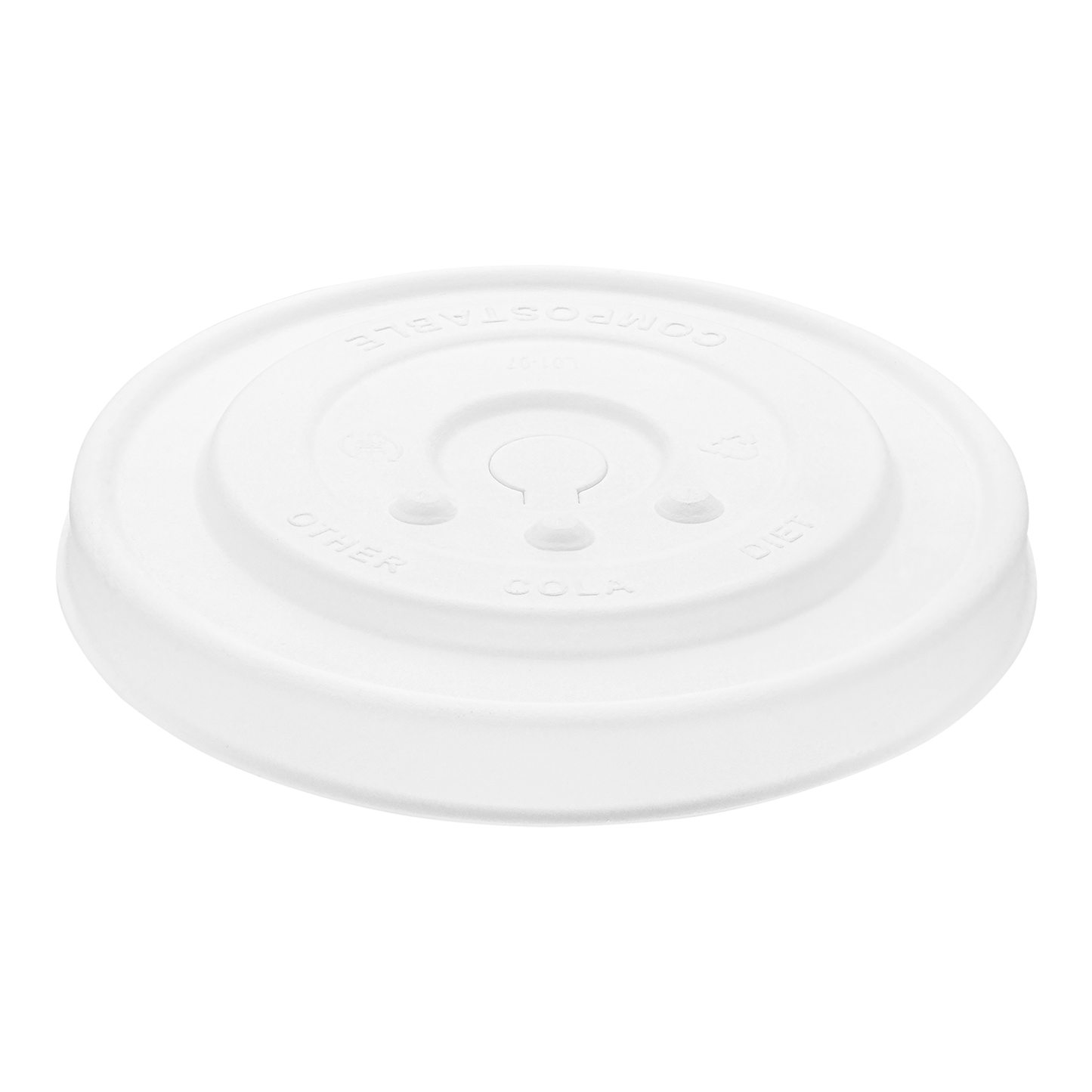 104-Series Lid | Karat Earth Compostable Paper Flat Lid for 32oz Cold Cup