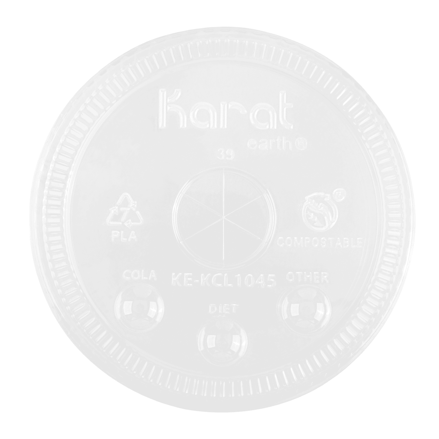 104-Series Lid | Karat Earth PLA Lid for 32oz Cold Cup