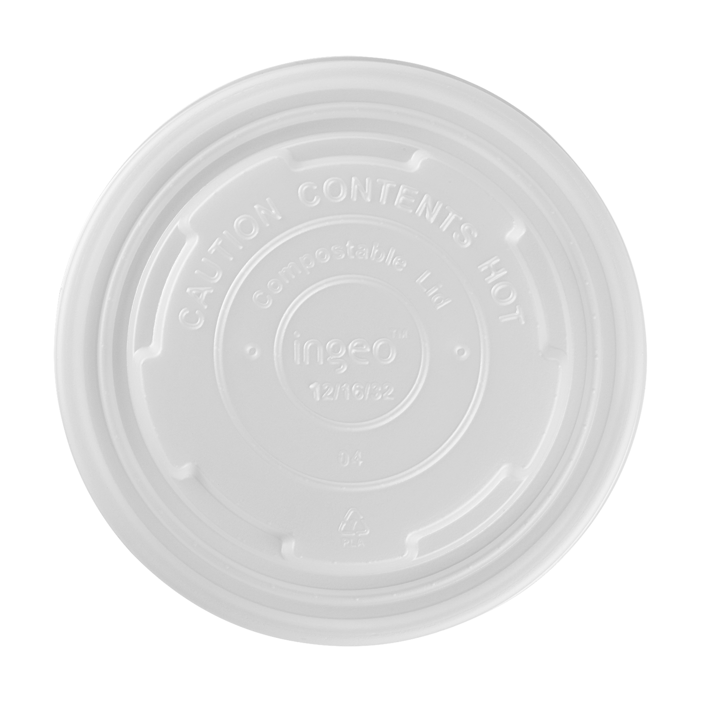 114-Series Lid | Karat Earth Compostable PLA Flat lid or 12-16oz Compostable Paper Food Container