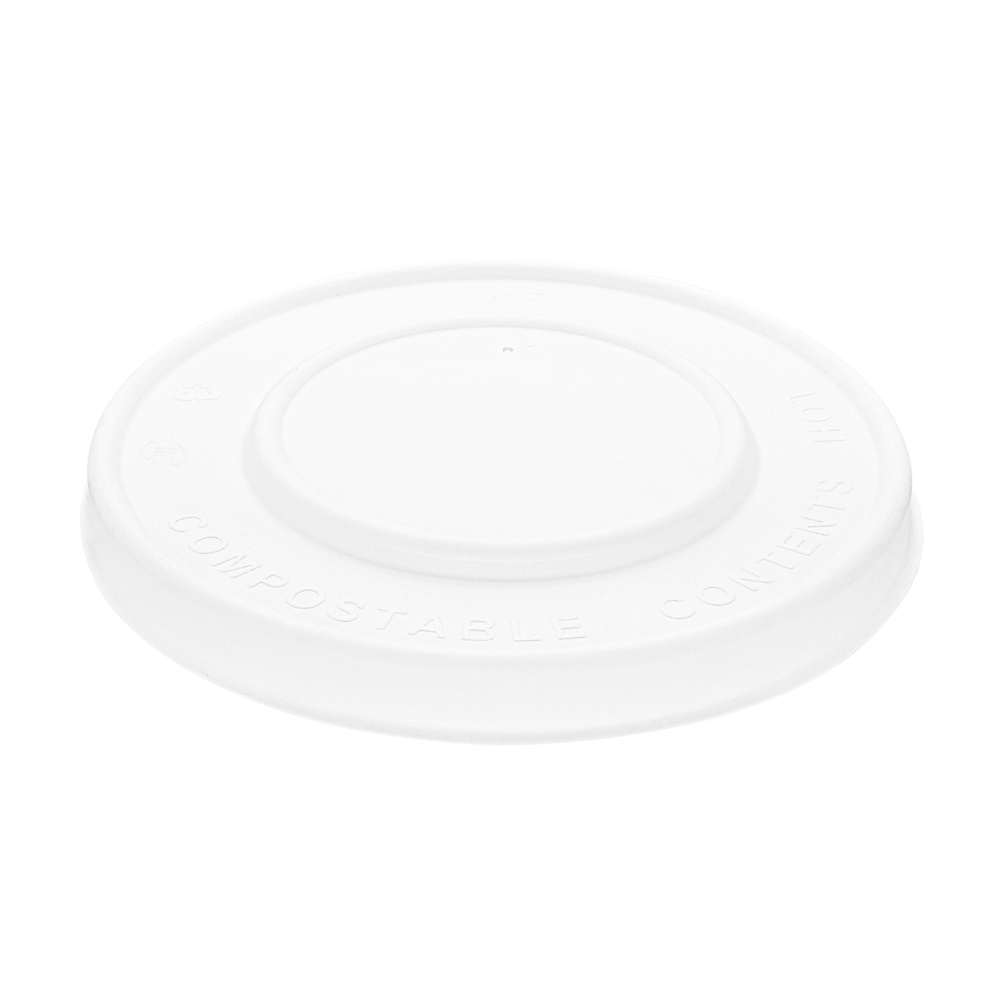 114-Series Lid | Karat Earth Compostable Paper Flat lid for 12-16oz Compostable Paper Food Container