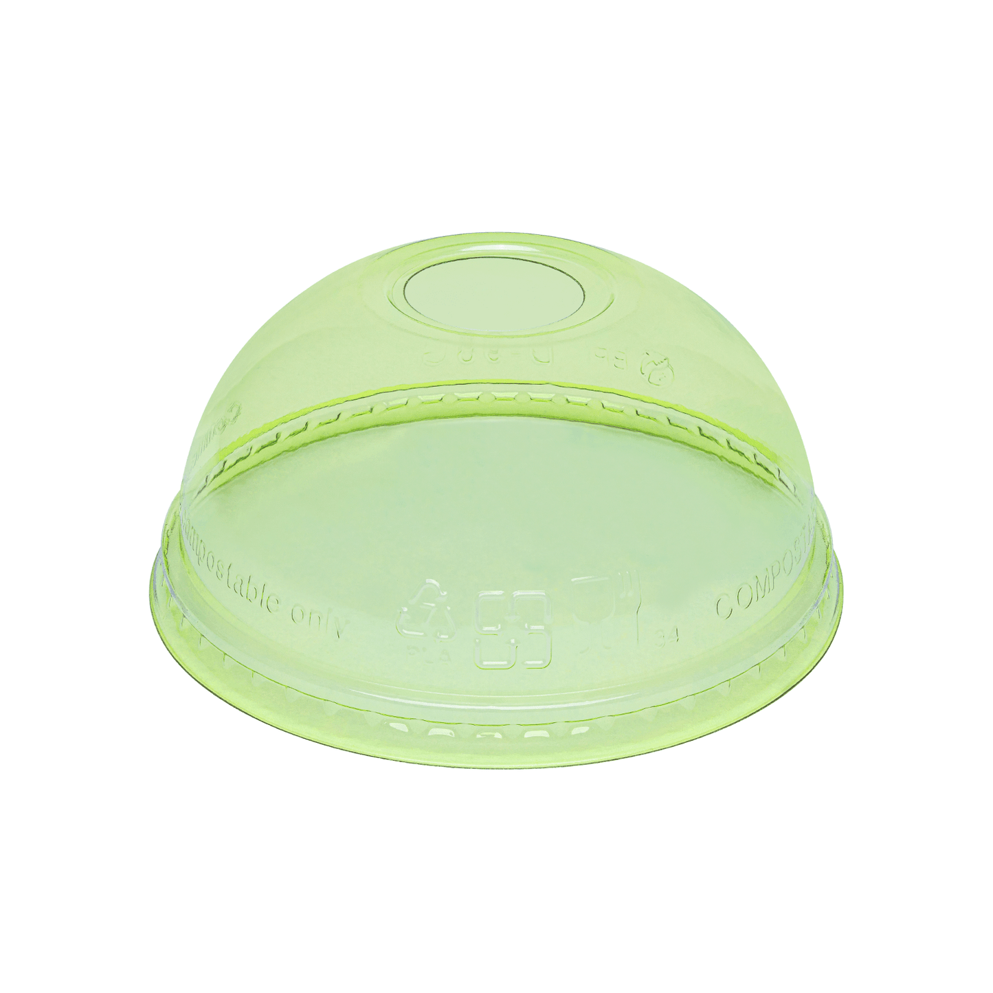 98-Series Lid | Karat Earth Dome Lid for 12-24oz PLA cup | Green