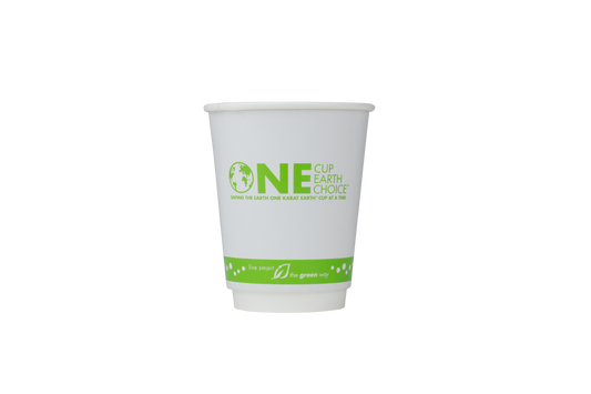 Karat Earth 8oz Compostable Insulated Paper Hot Cup | White | 81-Series