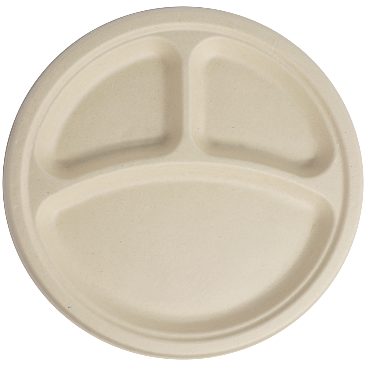World Centric 10" Fiber Plate 3-Compt | 700/cs