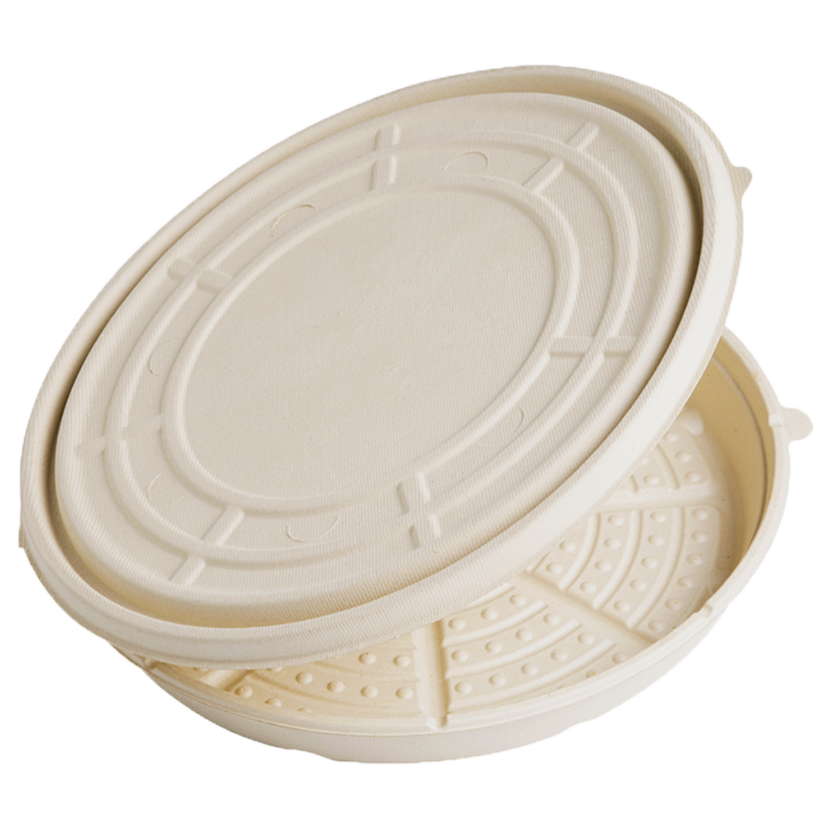 World Centric 14" Fiber PizzaRound Clamshell | 100/cs