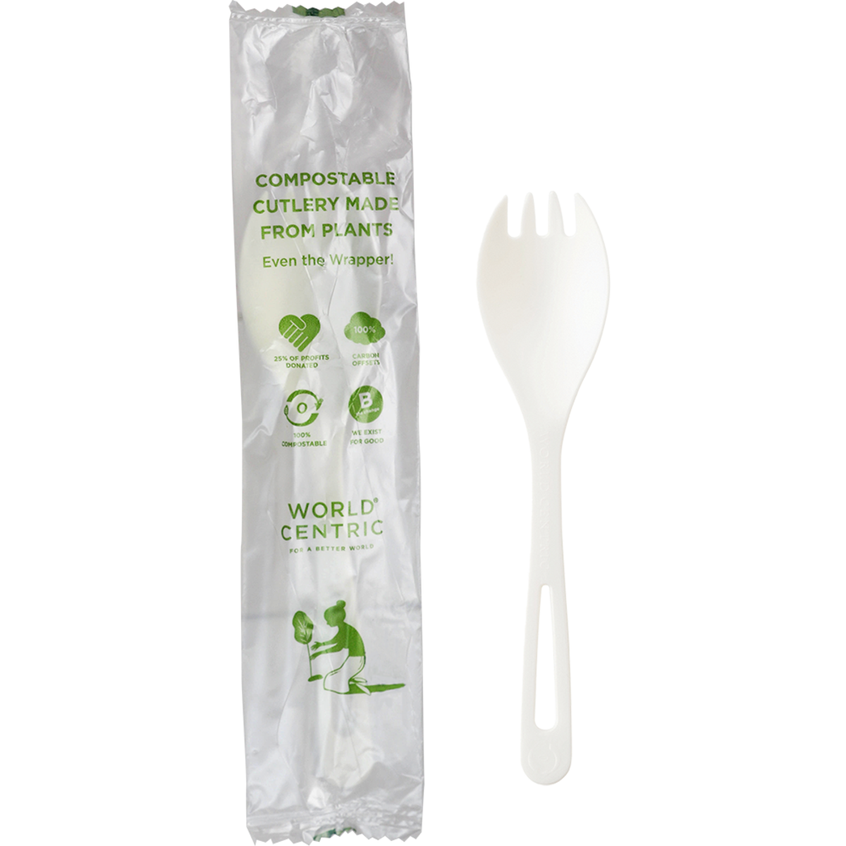 World Centric 6" TPLA Spork - Wrapped | 750/cs