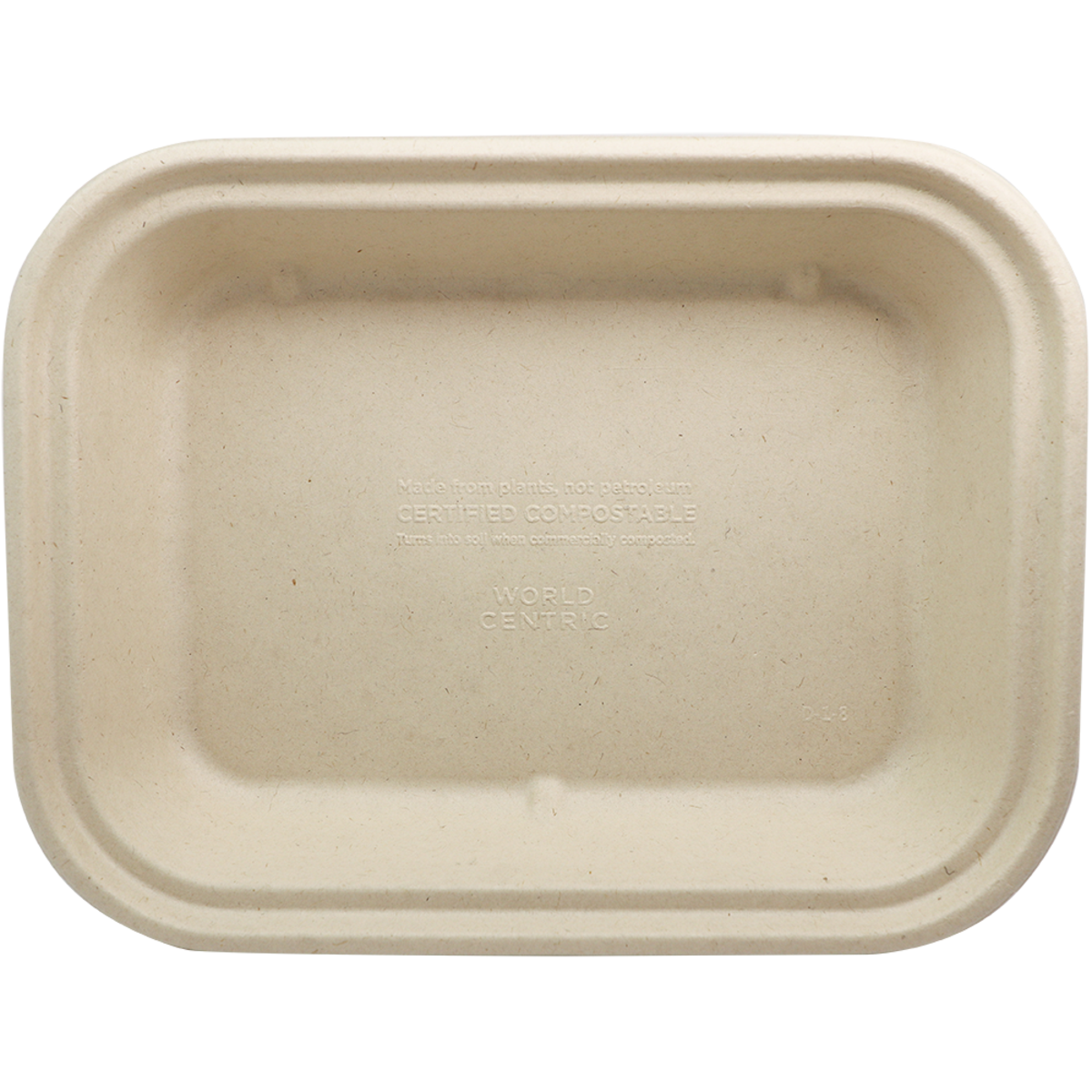 World Centric 10x7.5x1.5” (36 oz) Fiber Container, Laminated | 215-Series | 400/cs