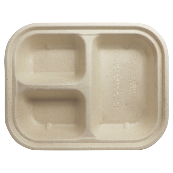 World Centric 10x7.5x1.5” (36 oz) Fiber Container | 215-Series | 400/cs