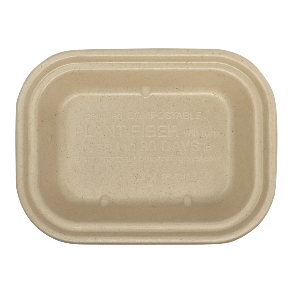 World Centric 8x6x1.5" (17 oz) Fiber Container | 220-Series | 400/cs