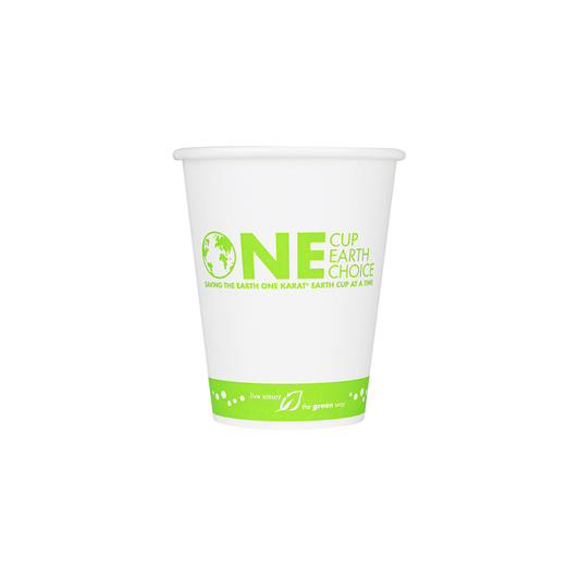 Karat Earth 8oz Compostable Paper Hot Cup | White | 81-Series