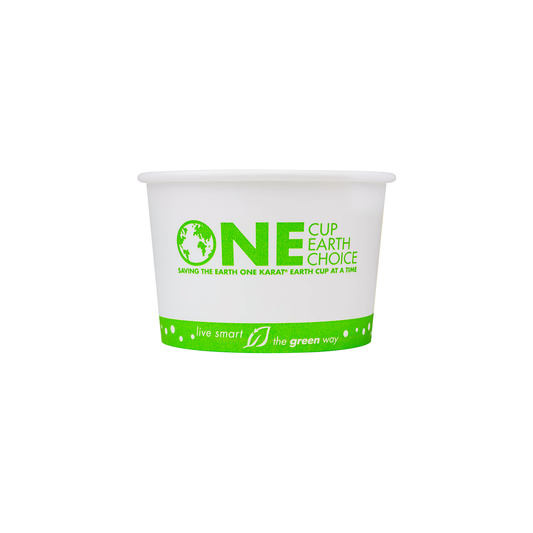 Karat Earth 8oz Compostable Paper Food Container | White | 190-Series
