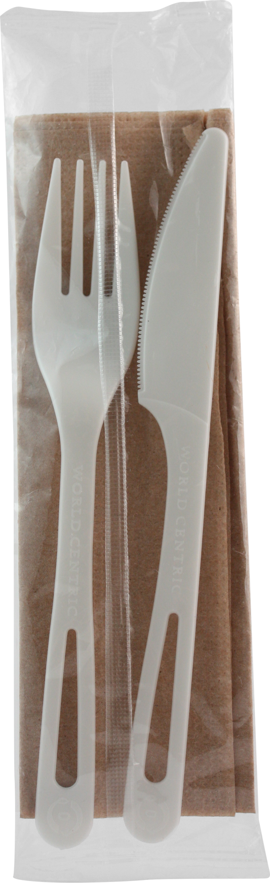 World Centric 6" TPLA Set: (Fork, Knife, Napkin) | 500/cs