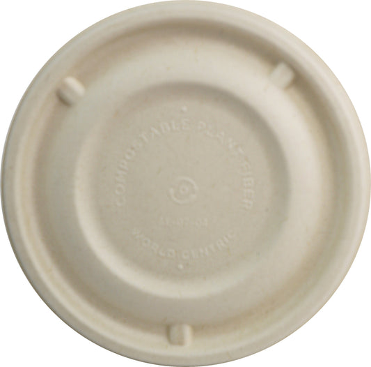 World Centric 410-Series Lid - Fiber - 8-16 oz Fiber Barrel Bowls | 500/cs