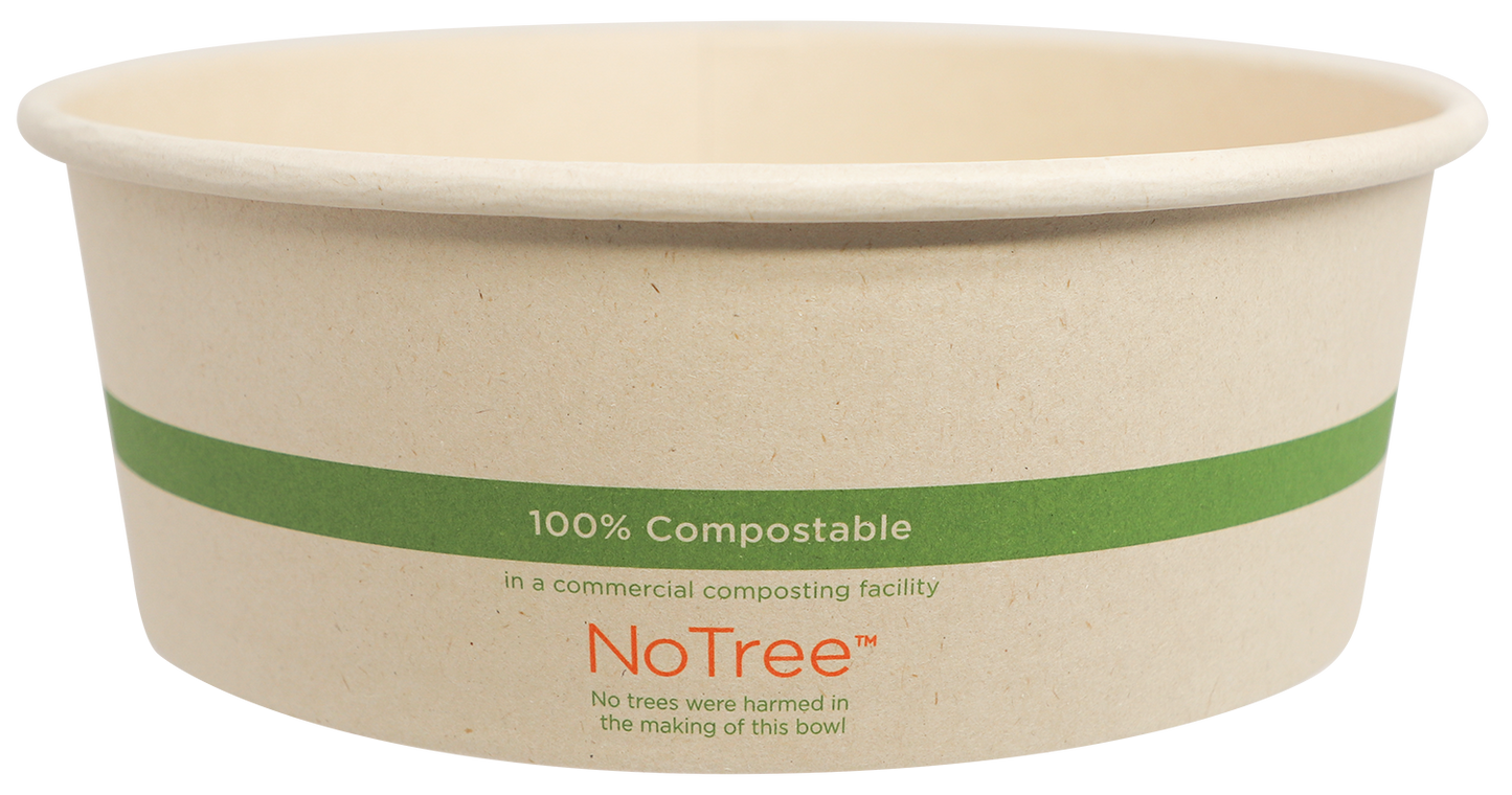 World Centric 42 oz NoTree Wide Paper Bowl   | 185-Series | 300/cs
