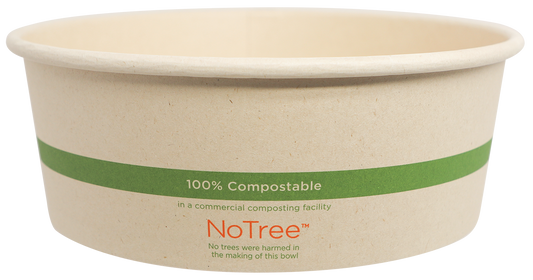 World Centric 42 oz NoTree Wide Paper Bowl   | 185-Series | 300/cs