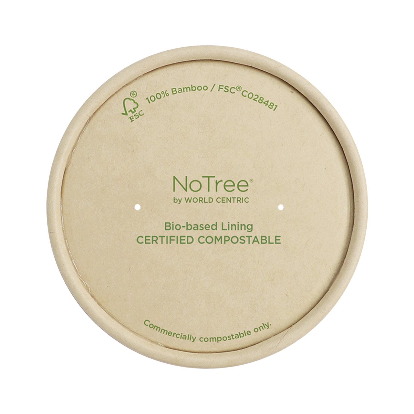 World Centric 145-Series Lid - Paper - 8 oz Paper Bowls, Kraft | 500/cs