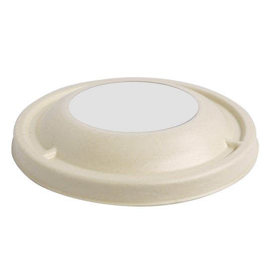 World Centric 415-Series Lid - Fiber - 16-32 oz Bowls, w/ PLA Window | 500/cs