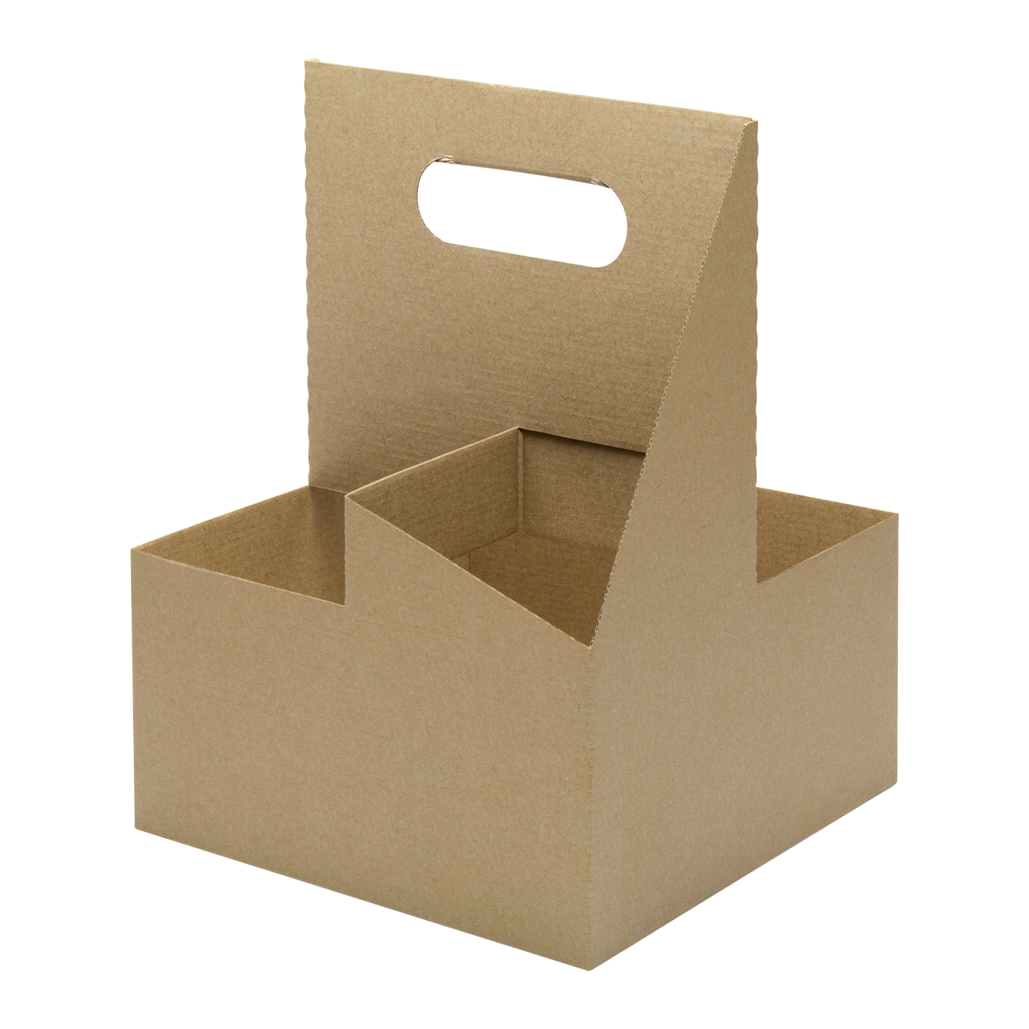 Karat Earth 4-Cup Paperboard Carrier | Kraft