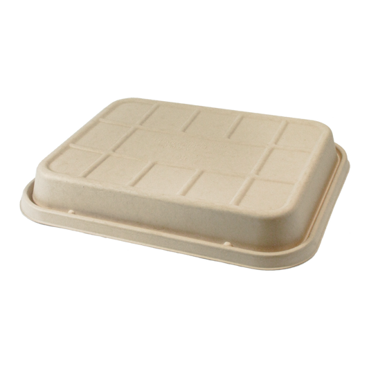 World Centric 901-Series Lid - Fiber - Half Size (104 to 120 oz) Catering Pans, Raised | 200/cs