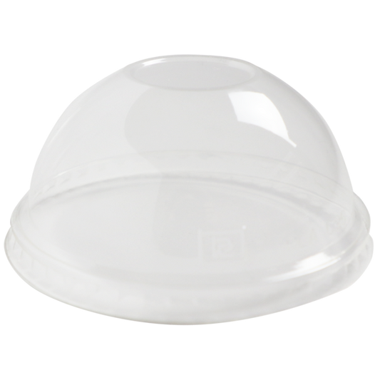 World Centric 96-Series Lid - PLA - Fits 9Q to 24 oz, Dome, No Straw Hole | 1000/cs