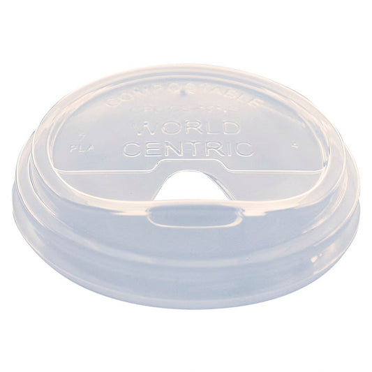 World Centric 96-Series Lid - LID PLA - Fits 9Q to 24 oz, Strawless | 1000/cs