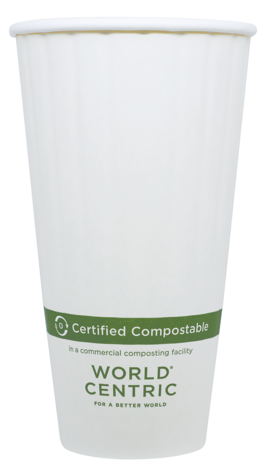 World Centric 20 oz FSC® Paper Hot Cup, White   | 89-Series | 1000/cs