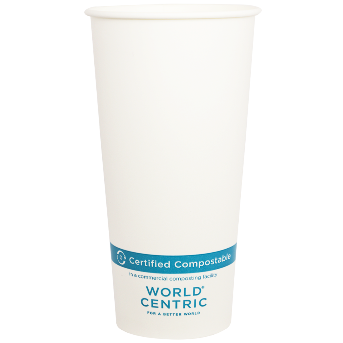 World Centric 22 oz FSC® Paper Cold Cup, White   | 97-Series | 1000/cs