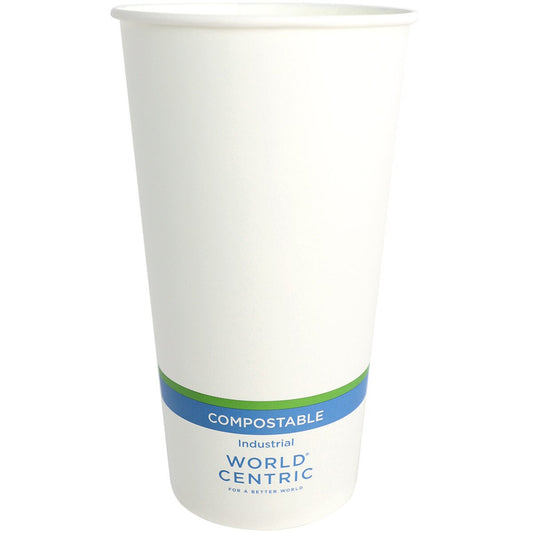 World Centric 32 oz FSC® Paper Cold Cup, White | 107-Series | 500/cs
