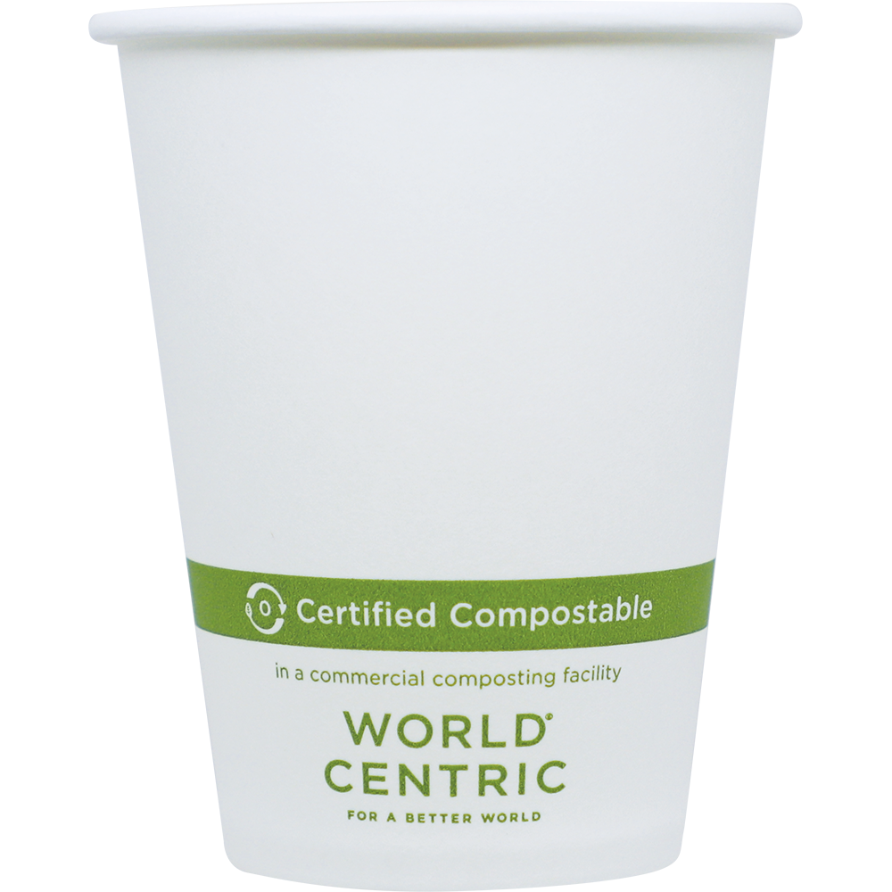 World Centric 8 oz FSC® Paper Hot Cup, White   | 79-Series | 1000/cs
