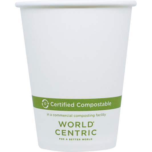 World Centric 8 oz FSC® Paper Hot Cup, White   | 79-Series | 1000/cs