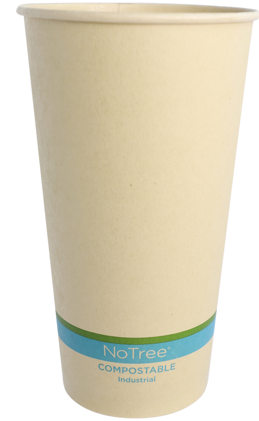 World Centric 32 oz NoTree Paper Cold Cup,  Kraft   | 107-Series | 500/cs
