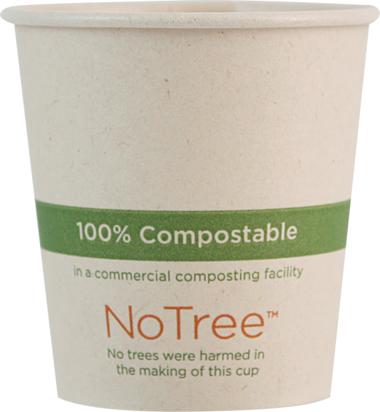 World Centric 4 oz NoTree Paper Hot Cup   | 26-Series | 1000/cs