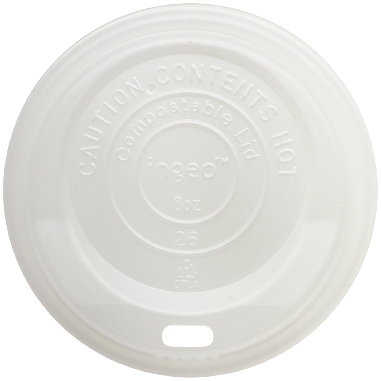 World Centric 79-Series Lid - PLA - 8 oz Hot Cups, White | 1000/cs