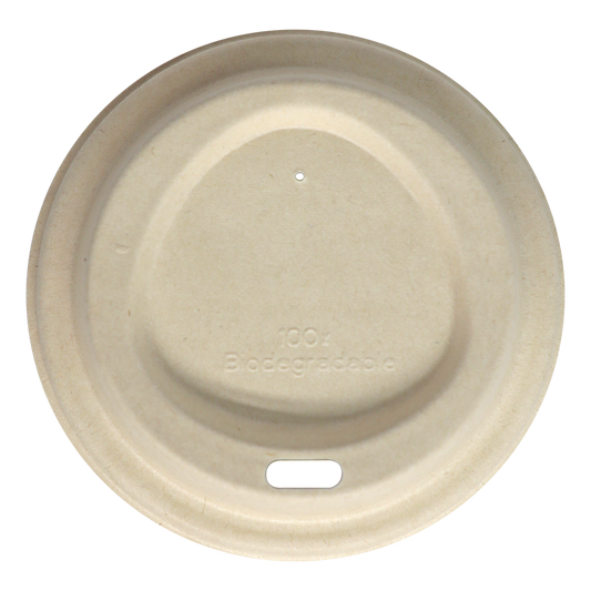 World Centric 89-Series Lid - Fiber - 10-20 oz Hot Cups, Leaf | 1000/cs