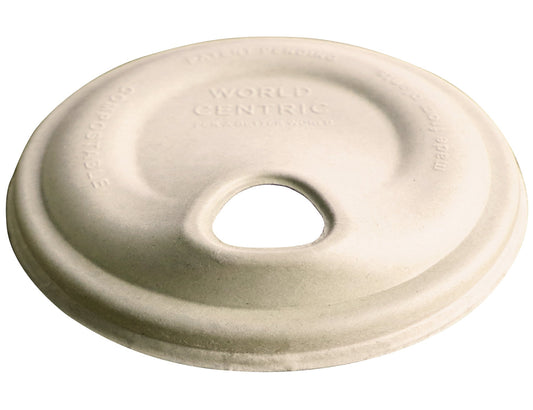 World Centric 97-Series Lid - Fiber - 12-22 oz Cold Cups, Strawless* | 1000/cs