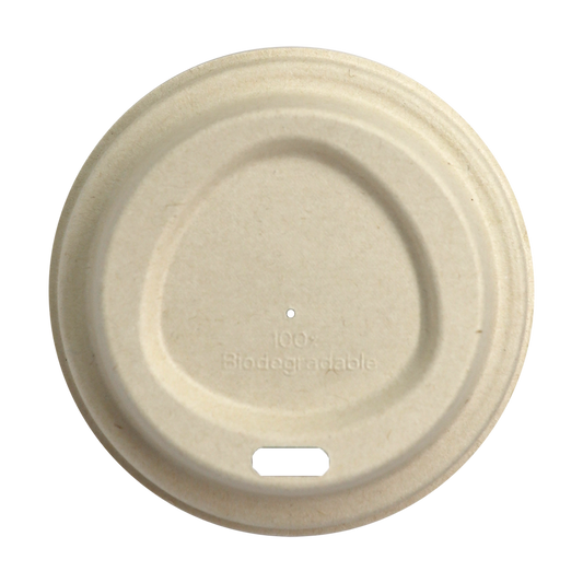 World Centric 79-Series Lid - Fiber - 8 oz Hot Cups, Leaf | 1000/cs